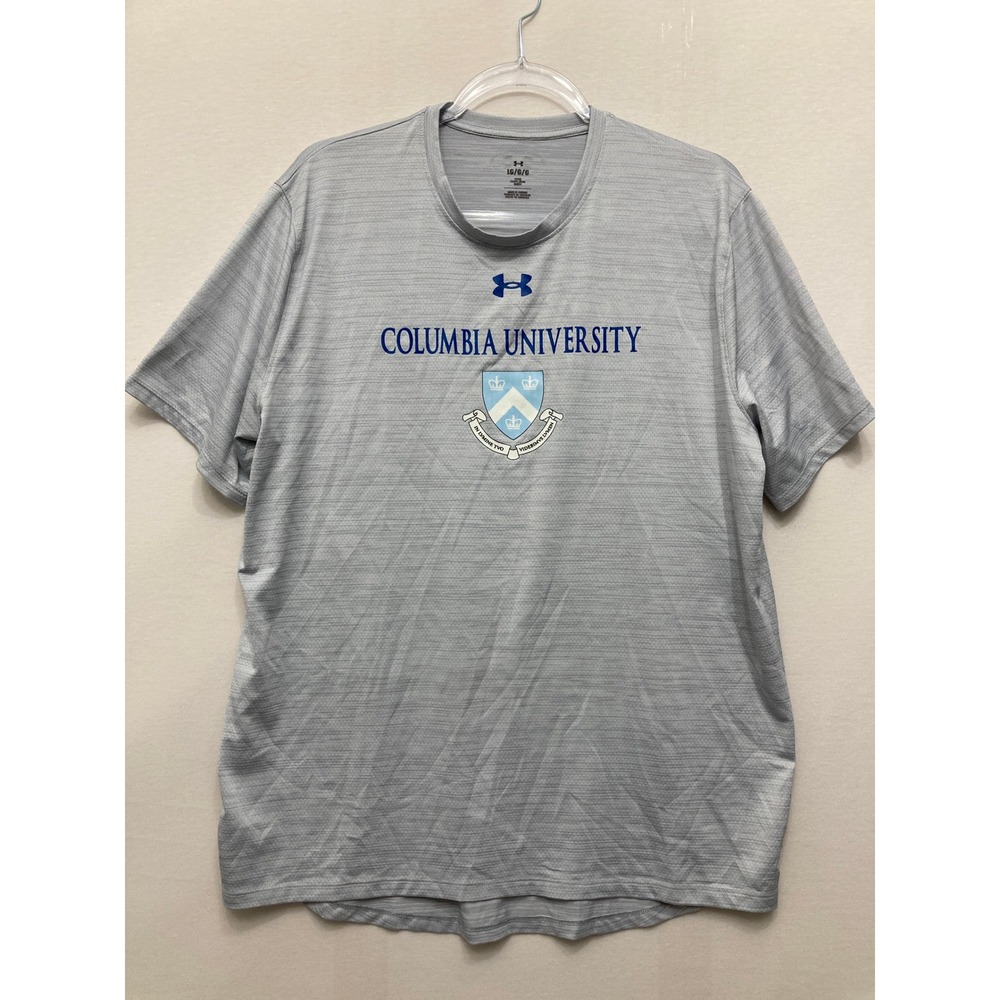 Under Armour Columbia University Shirt Large Gray Short Sleeve Athletic Tee